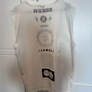 ASOS White Oversized Graphic Sleeveless Tank